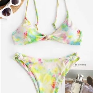 Zaful tie dye knots bikini